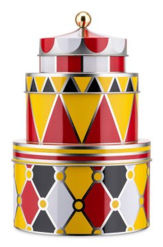 Alessi MW31S3 scatola di conservazione Armadietto portaoggetti Rotondo Metallo Multicolore