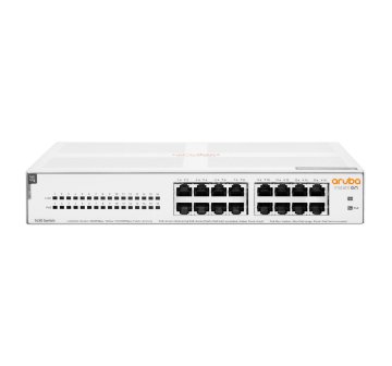 HPE Aruba Networking Aruba Instant On 1430 16G Class4 PoE 124W Non gestito L2 Gigabit Ethernet (10/100/1000) Supporto Power over Ethernet (PoE) 1U Bianco