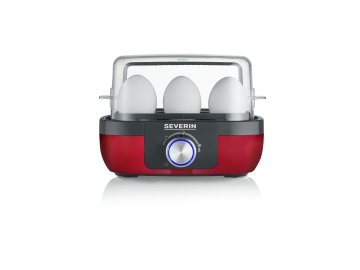 Severin EK 3168 Pentolino per uova 6 uovo/uova 420 W Nero, Rosso, Acciaio inox, Trasparente