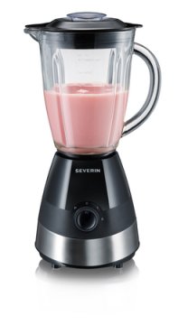 Severin SM 3718 frullatore 1,5 L Frullatore da tavolo 550 W Nero, Acciaio spazzolato