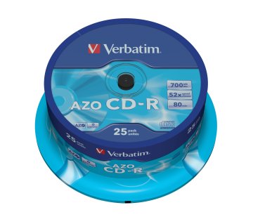 Verbatim CD-R AZO Crystal 700 MB 52x 25 pz