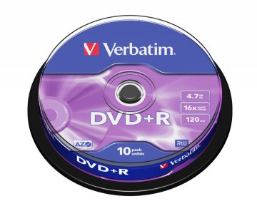 Verbatim DVD+R Matt Argento 4,7 GB 10 pz