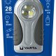 Varta Silver LED Light (incl. 3x Longlife Power AAA batterie e clip da appendere, compatto, robusto involucro in ABS) argento/nero per l'uso quotidiano, garage, pesca, auto, emergenze, interruzioni di 3