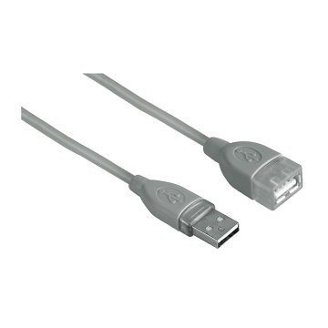 Hama Cavo prolunga USB A 2.0/USB A 2.0 F, 1,8 metri, grigio, 1 stella
