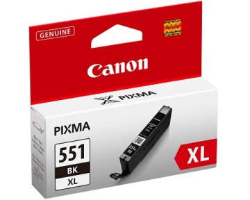Canon CLI-551XL BK w/sec cartuccia d'inchiostro 1 pz Originale Resa elevata (XL) Nero per foto