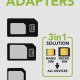 Cellularline Adapters Kit - Universal Kit di adattatori per micro SIM e nano SIM 3