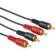 Hama Audio Connecting Cable 2 RCA Male Plugs - 2 RCA Male Plugs, 10 m cavo audio 2 x RCA Nero 2