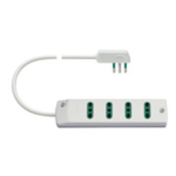 Vimar FP00404.C.B prolunghe e multiple 1,5 m 4 presa(e) AC Interno Bianco