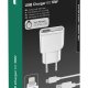 Cellularline USB Charger Kit 12W - Lightning - iPhone, iPad, iPod Caricabatterie da rete veloce 12W con cavo Lightning 4