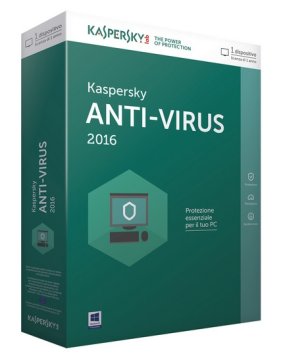 Kaspersky Anti-Virus 2016, Full, 1u, 1y, IT Sicurezza antivirus ITA 1 licenza/e 1 anno/i