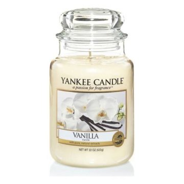 Yankee Candle 1507743E candela di cera Rotondo Vaniglia Bianco 1 pz