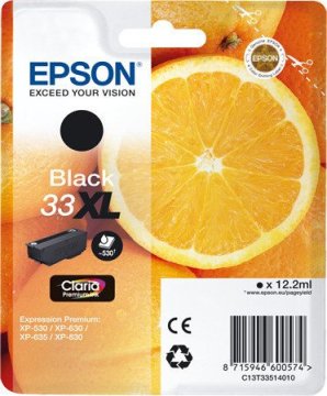 Epson Oranges 33XL K cartuccia d'inchiostro 1 pz Originale Resa elevata (XL) Nero