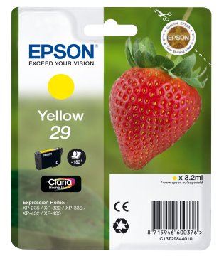 Epson Strawberry 29 Y cartuccia d'inchiostro 1 pz Originale Resa standard Giallo
