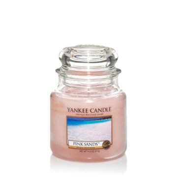 Yankee Candle Medium Jar Pink Sands candela di cera Rotondo Vaniglia Rosa 1 pz