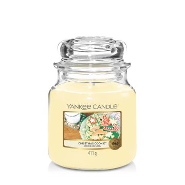 Yankee Candle Christmas Cookie candela di cera Cilindro Cannella, Noce moscata, Zucchero, Vaniglia Crema 1 pz