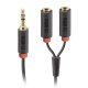 SBS Cavo audio stereo Jack 3,5 mm con sdoppiatore per cellulari e smartphone 2