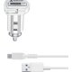 Cellularline Adaptive Fast Car Charger Kit 15W - USB-C - Samsung Caricabatterie da auto adattivo Fast Charger 15W con cavo USB-C 2