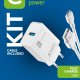 Cellularline Adaptive Fast Charger Kit 15W - Micro USB - Samsung Caricabatterie da rete Fast Charger 15W con cavo Micro USB 2
