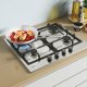 Candy Timeless CHG6BR4WX Acciaio inox Da incasso 60 cm Gas 4 Fornello(i) 5