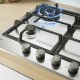 Candy Timeless CHG6BR4WX Acciaio inox Da incasso 60 cm Gas 4 Fornello(i) 6