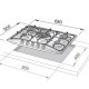 De’Longhi PFA 57 GH piano cottura Antracite Da incasso 68 cm Gas 5 Fornello(i) 3