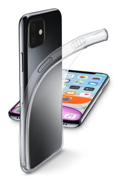Cellularline Fine - iPhone 11 Cover in gomma morbida ultra sottile e trasparente