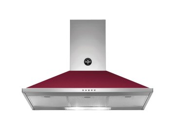 Bertazzoni La Germania KPL90PLAG1VIA cappa aspirante Cappa aspirante a parete Borgogna 600 m³/h