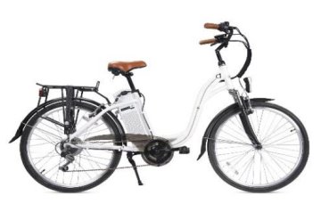Smartway C1-L04S6-W bicicletta elettrica Bianco Acciaio 66 cm (26") 30 kg Ioni di Litio