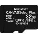 Kingston Technology Scheda micSDHC Canvas Select Plus 100R A1 C10 da 32GB + adattatore 2
