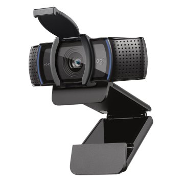 Logitech C920S HD Pro Webcam, Videochiamata Full HD 1080p/30fps, Audio Stereo ‎Chiaro, ‎Correzione Luce HD, Privacy Shutter, Per Skype, Zoom, FaceTime, Hangouts, ‎‎PC/Mac/Laptop/Tablet/XBox‎, Nero