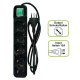 Tecnoware FMP5IIG prolunghe e multiple 1,5 m 5 presa(e) AC Interno Nero, Verde 3