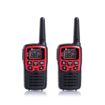 Midland XT10 ricetrasmittente 16 canali 446.00625 - 446.09375 MHz Nero, Rosso