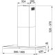 Franke Arno 90 XS/BK Cappa aspirante a parete Nero, Acciaio inox 530 m³/h 3