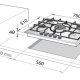 De’Longhi NSL 475 X piano cottura Acciaio inox Da incasso 75 cm Gas 4 Fornello(i) 3