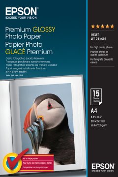 Epson Premium Glossy Photo Paper - A4 - 15 Fogli