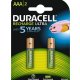 Duracell 203815 batteria per uso domestico Batteria ricaricabile Mini Stilo AAA Nichel-Metallo Idruro (NiMH) 2