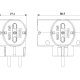 Vimar RI.00316.B adattatore per presa di corrente Bianco 4