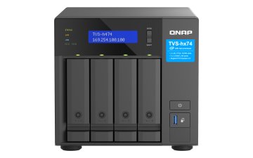 QNAP TVS-H474 NAS Tower Intel® Pentium® G7400 8 GB DDR4 0 TB QuTS hero Nero