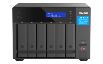 QNAP TVS-h674 NAS Tower Intel® Core™ i3 i3-12100 16 GB DDR4 0 TB QuTS hero Nero
