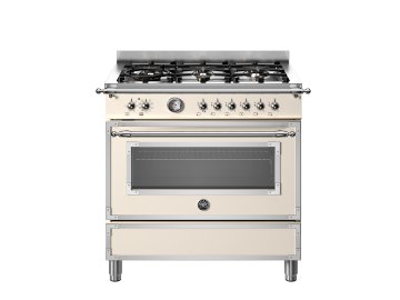 Bertazzoni HER96L1EAVT cucina Elettrico Gas Beige, Acciaio inox