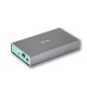 i-tec C31MYSAFE35 contenitore di unità di archiviazione Custodia per Disco Rigido (HDD) Alluminio, Turchese 3.5