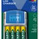 Varta LCD charger AA & AAA (Batterie ricaricabili NiMH incl. 4x AA 2600 mAh accu & AC adattatore & 12 V adattatore & cavo USB),Grigio 4