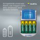 Varta LCD charger AA & AAA (Batterie ricaricabili NiMH incl. 4x AA 2600 mAh accu & AC adattatore & 12 V adattatore & cavo USB),Grigio 5