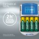 Varta LCD charger AA & AAA (Batterie ricaricabili NiMH incl. 4x AA 2600 mAh accu & AC adattatore & 12 V adattatore & cavo USB),Grigio 8