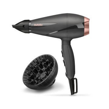 BaByliss Smooth Pro 2100 asciuga capelli 2100 W Nero, Oro rosa