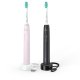 Philips 3100 series Sonicare Spazzolini Elettrici Sonici, confezione da 1 Spazzolino Rosa e 1 Spazzolino Nero HX3675/15 2
