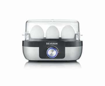 Severin EK 3163 3 uovo/uova Nero, Acciaio inox, Trasparente