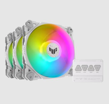ASUS TUF GAMING TF120 ARGB BIANCO EDITION 3IN1 Case per computer Raffreddatore d'aria 12 cm Bianco 3 pz