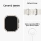 Apple Watch Ultra GPS + Cellular, 49mm Cassa in Titanio con Cinturino Band Ocean Bianco 9