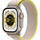 Apple Watch Ultra GPS + Cellular, 49mm Cassa in Titanio con Cinturino Trail Loop Giallo/Beige - S/M 2